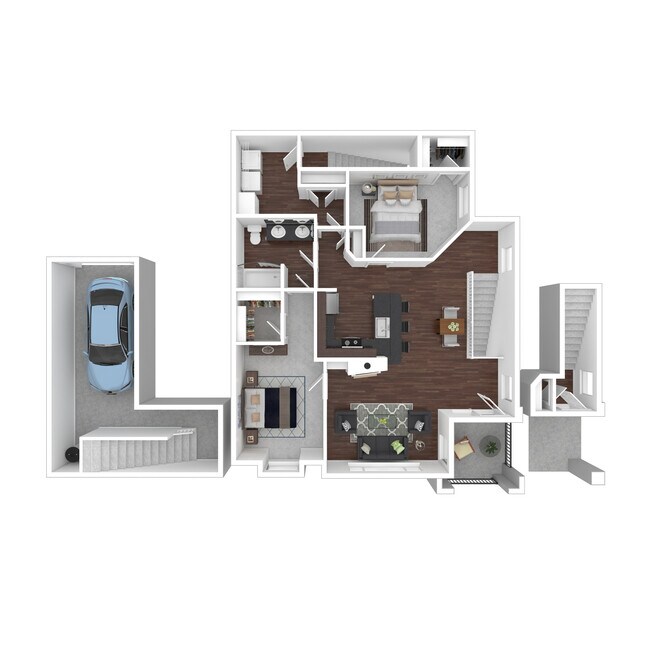 2 Bed 1 Bath J 18-103 floor plan